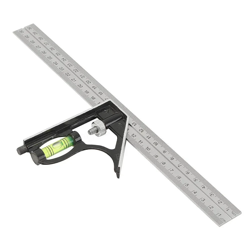 2025 Precise Stainless Steel Measuring Tools Aluminium Combination Square Diy Workshop Hardware Angle Spirit Level 12