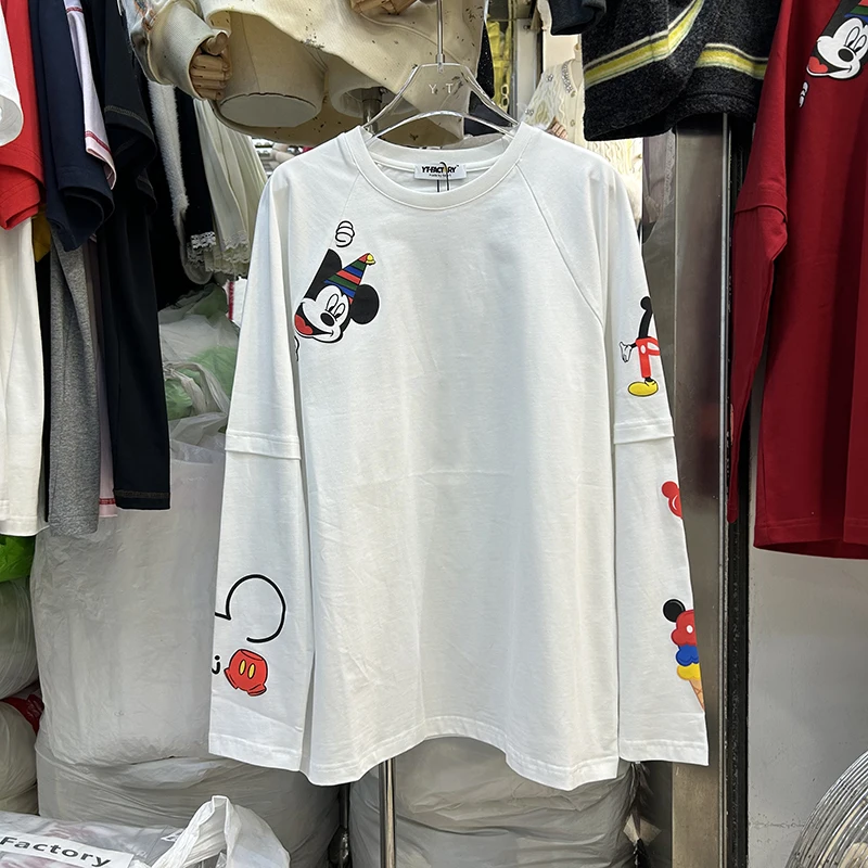 

Loose Long Sve round Ne T-irt Women's Spring Faionable Base Layer irt Comfortable Oversized Midi Length Commute Sle