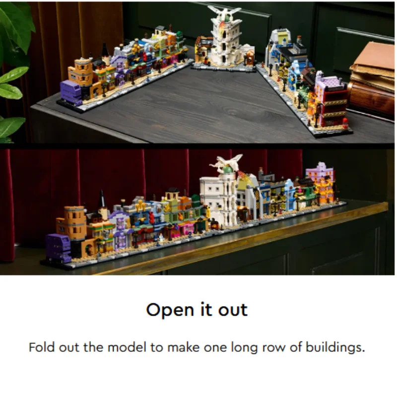 2750 قطعة دياجون زقاق ماجيك محلات 76444 نموذج قوالب بناء ديزني عيد الميلاد هدايا عيد الميلاد للديكور العائلي