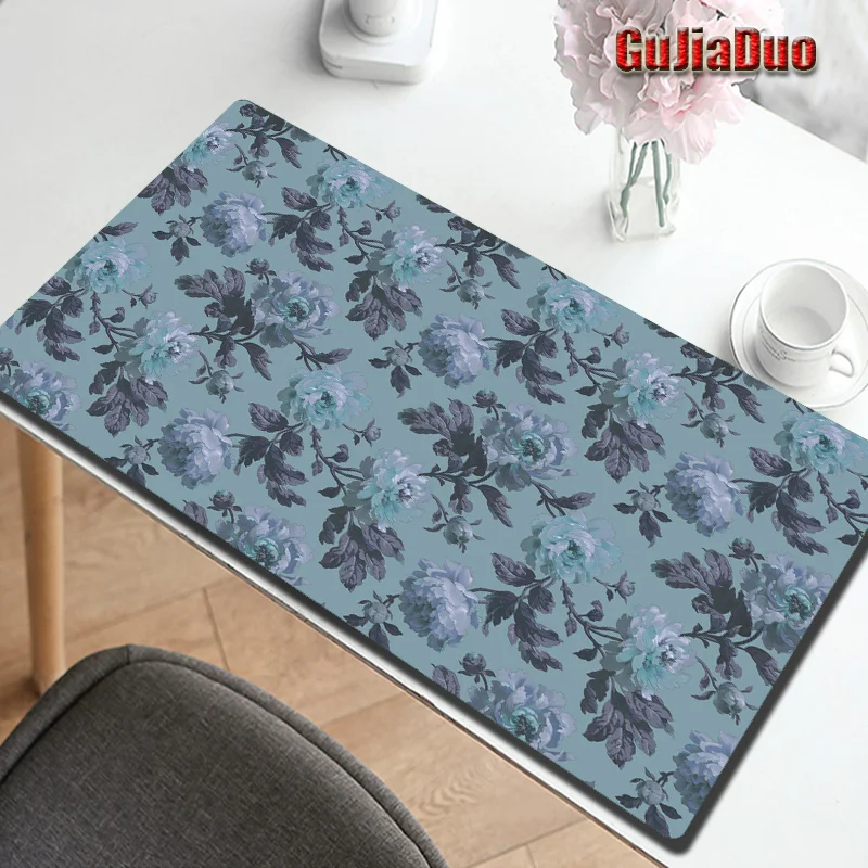 

GuJiaDuo Flower Art Mouse Pad Natural Rubber Waterproof Non-slip Notebook Keyboard Table Desk Mat Gaming Accessories XL Carpet