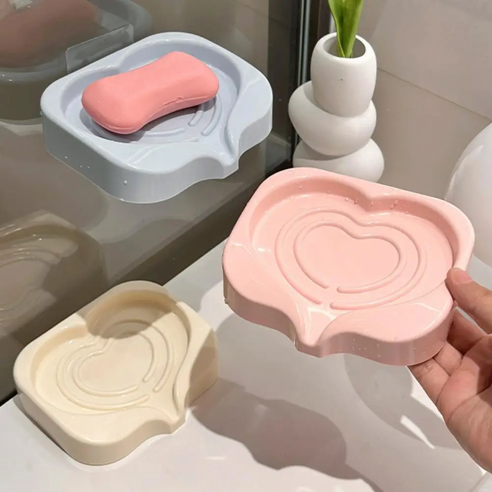 Decorative Bathroom Organizer Quick Drain Soap Tray Quick Drain Soap Box Holder with Anti-slip Base for Plastic for Shower