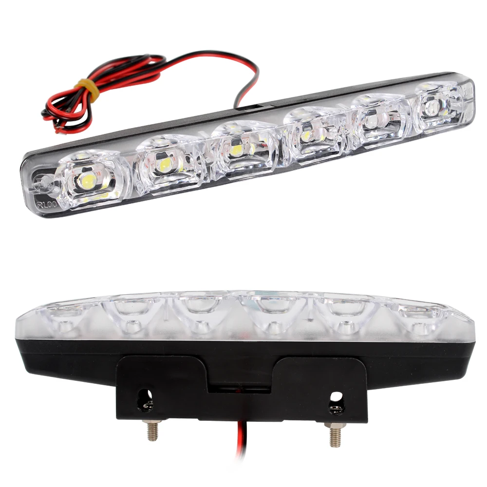 Uniwersalne światła do jazdy dziennej DC 12V DRL 6 diod LED do stylizacji samochodu Samochodowe światła do jazdy dziennej LED — zdjęcie 4