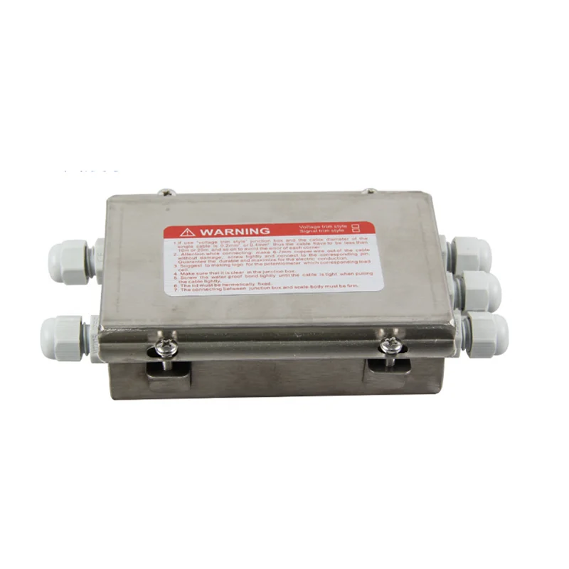 Stainless Steel Load Cell Junction Box 4 Inputs to 1 Output Waterproof for Weighing Scale