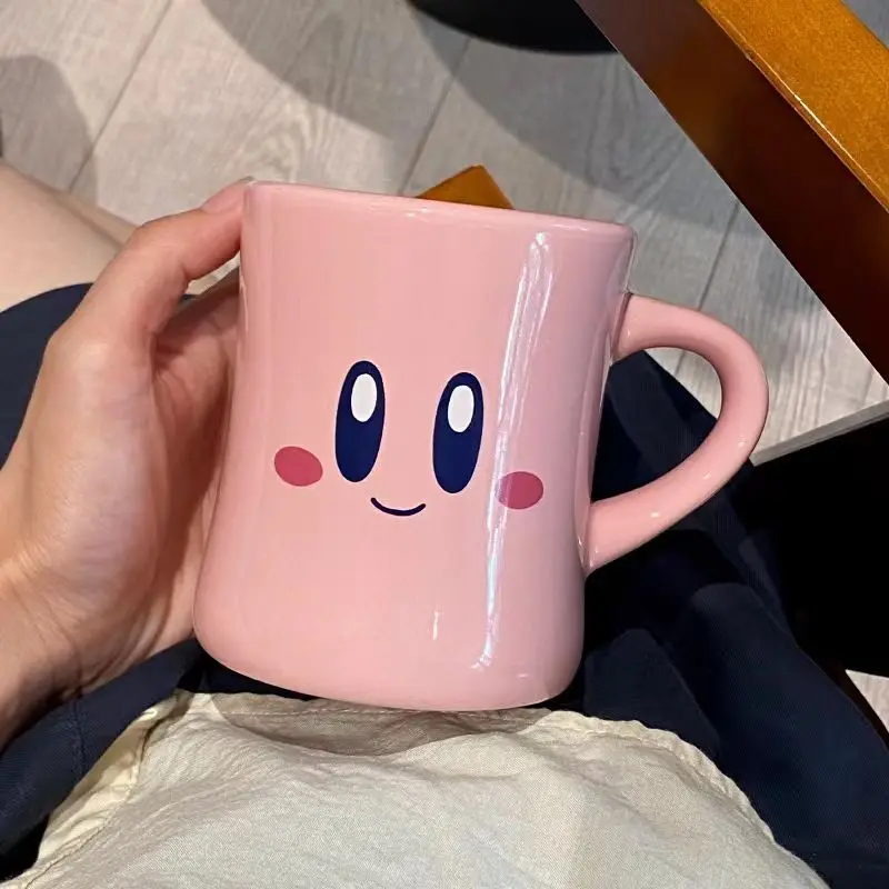 Anime Kirby Mug Cute Cute Cute Emoticon Ceramic Water Cup Breakfast Coffee Mug Girl Gift