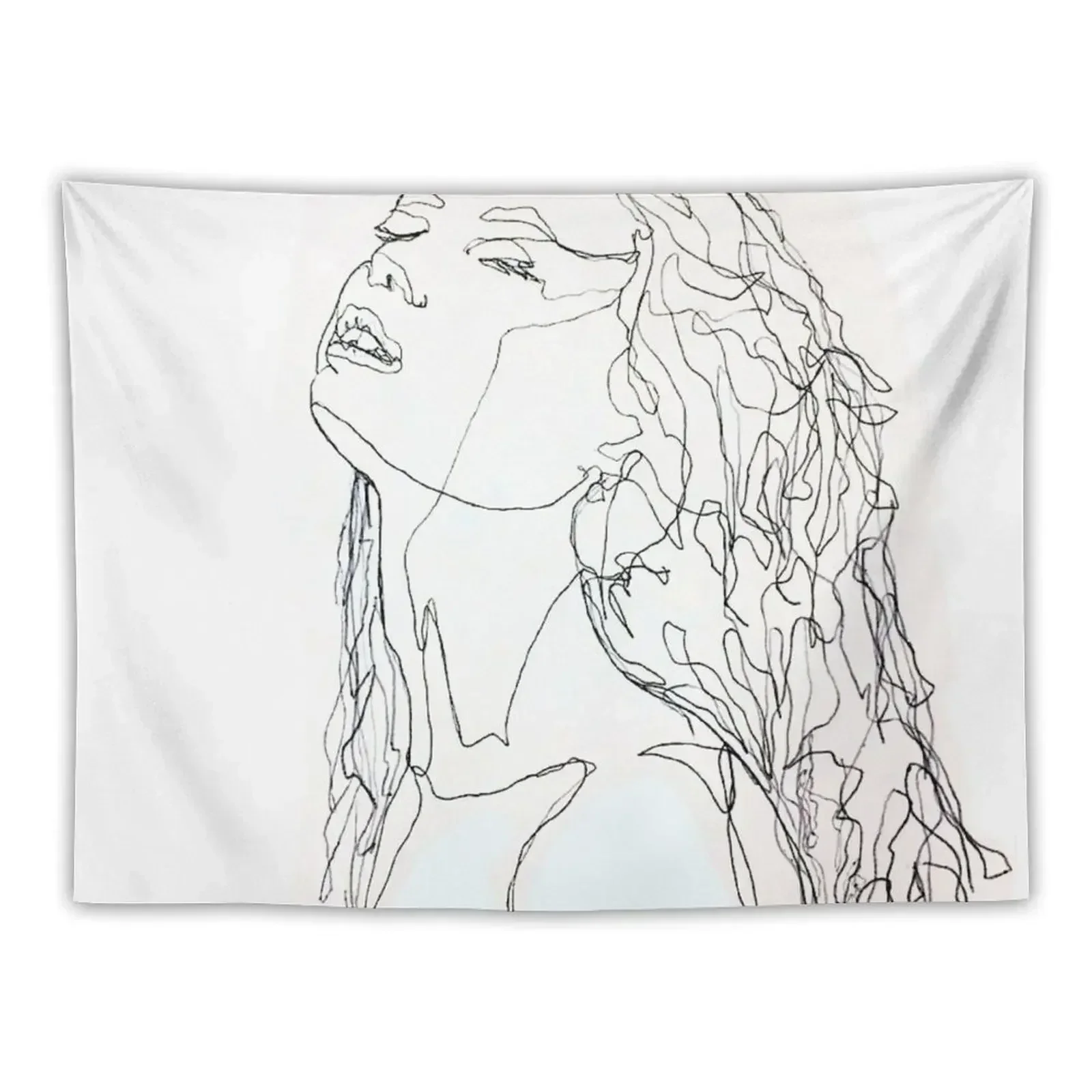 One Line Girl Tapestry Cute Room Decor Tapete For The Wall Decoration Bedroom Tapestry