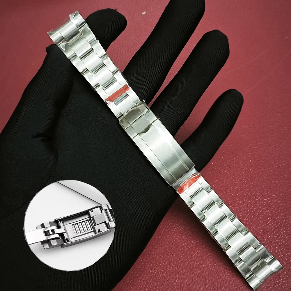 Massives Edelstahl-Uhrenarmband für Rolex Daytona Oyster 21mm 20mm Perpetual Submariner für Seiko NH35 Uhrenarmband Handgelenk 2027