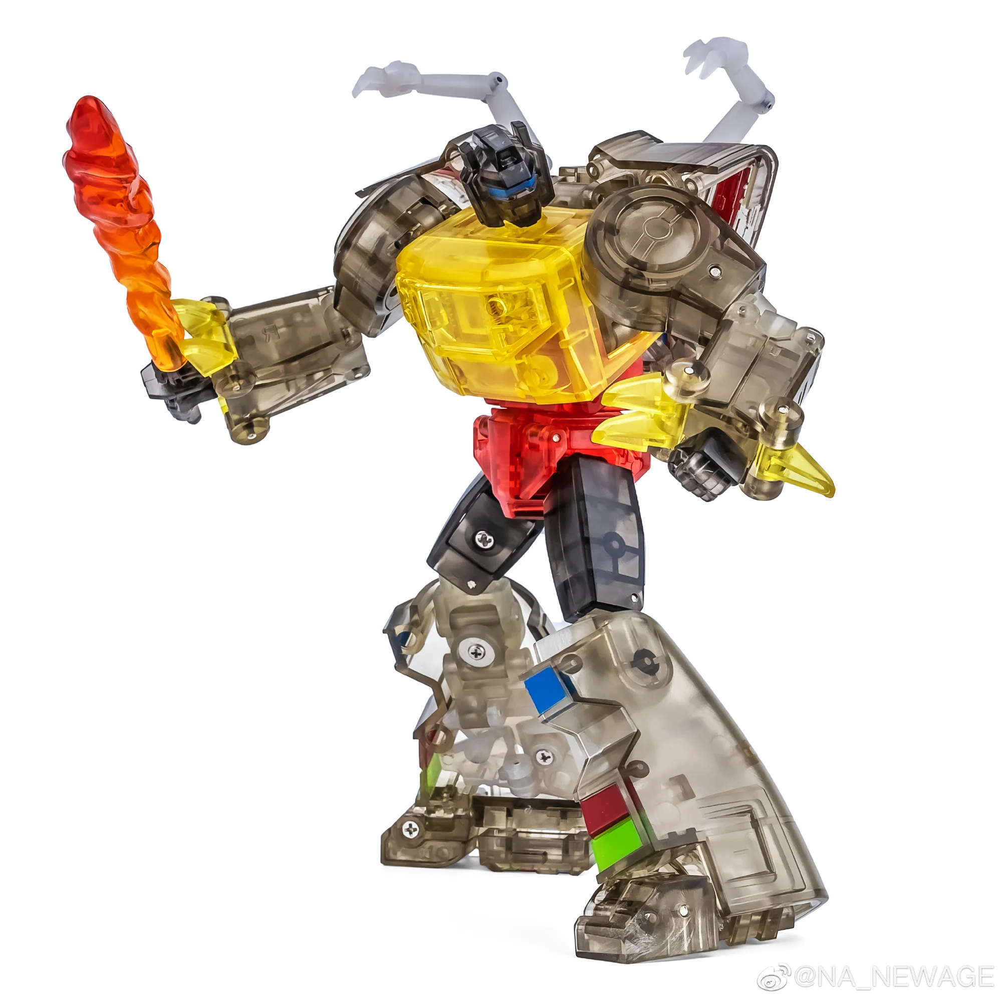 NEW IN STOCK Newage Transformation NA H44T Transparent Grimlock Ymir G1 Animation Small Scale Action Figure With Box