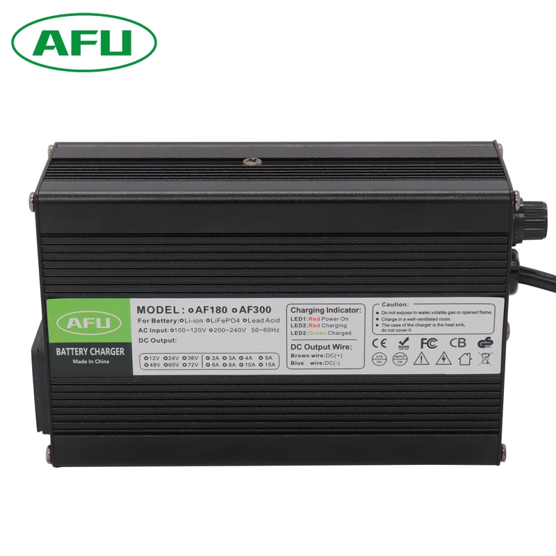 75.6V 3.5A Li-ion Battery Charger 18S 66.6V Li-ion Battery for Aluminium Case With Fan