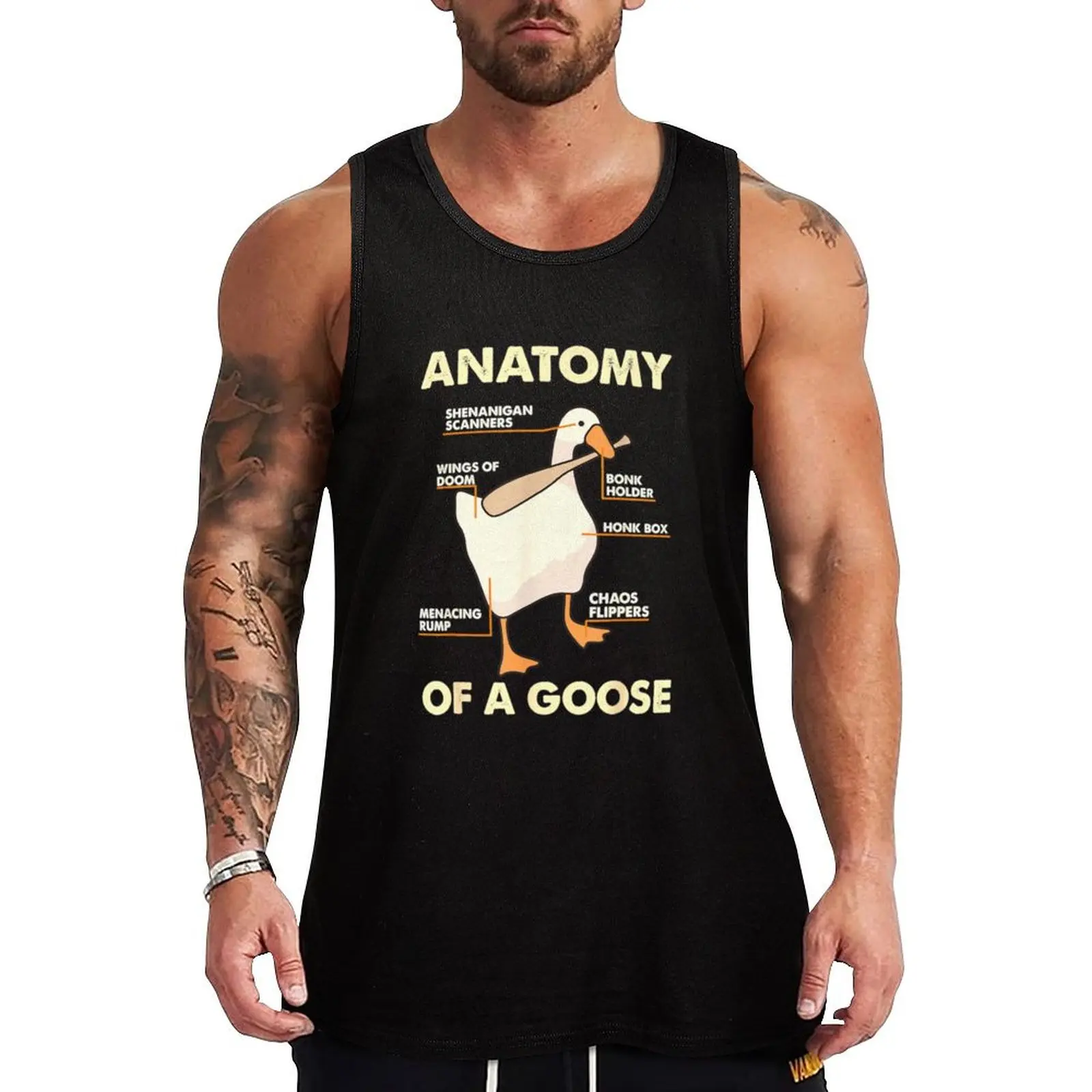 

Anatomy of A Goose Tank Top mens designer clothes sports suits Sportswear for men