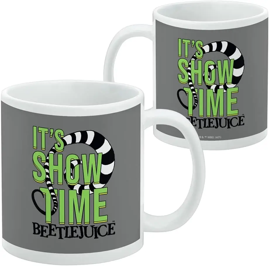 GRAPHICS & MORE Beetlejuice It\'s Showtime Quote Ceramic Coffee Mug, Novelty Gift Mugs for Coffee, Tea and Hot Drinks, 11