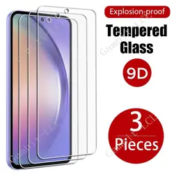 3Pcs 강화 유리 삼성 갤럭시 A02 A03 코어 A03s A13 A14 A22 A23 A33 A53 A73 A52 4G A54 5G 화면 보호기 커버 필름