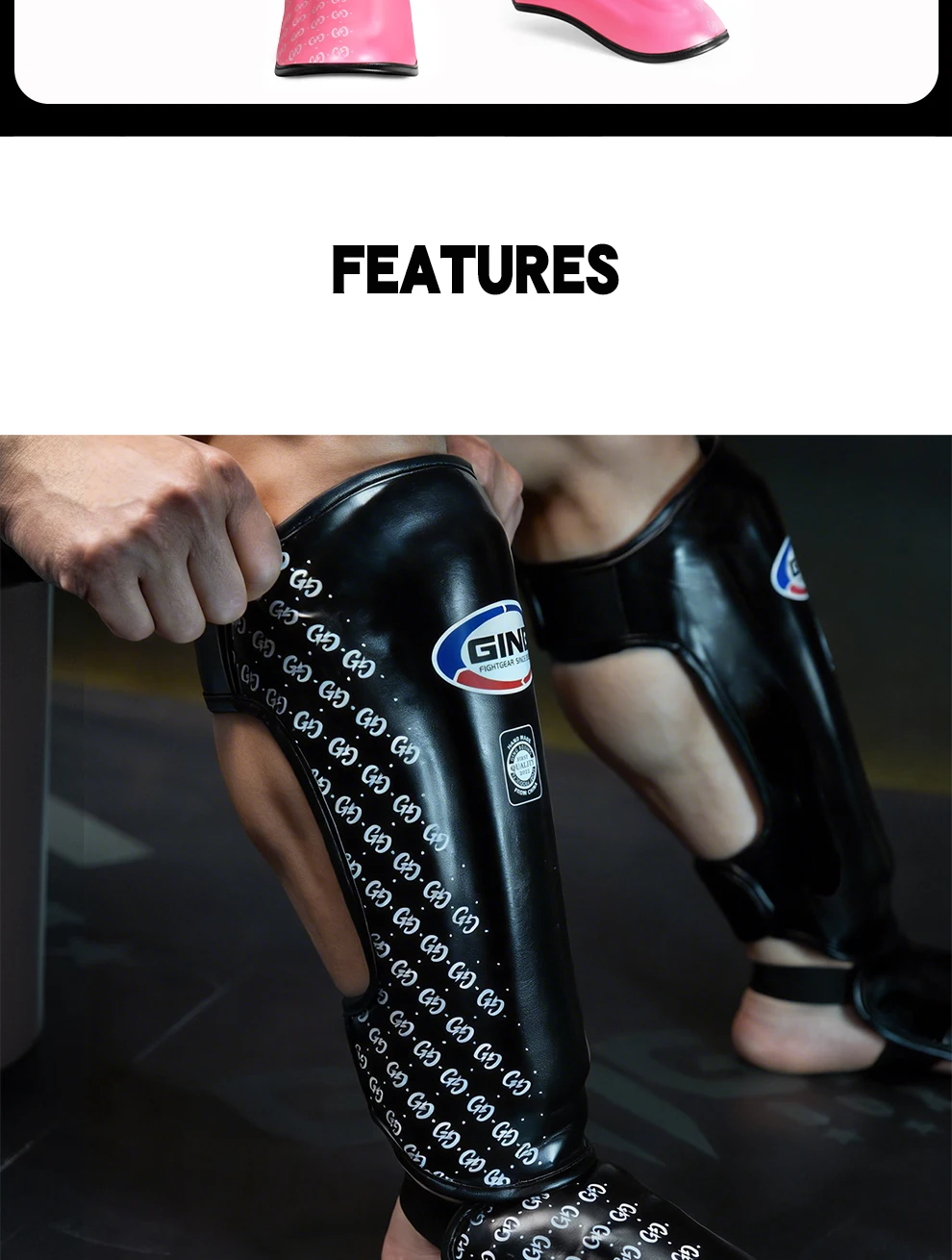 Boxen Beinschutz Muay Thai Knöchelschutz MMA Kickboxen Schienbeinschoner Verstärkte Sparring-Kampfausrüstung Knöchelschützende Leggings – Detail 10