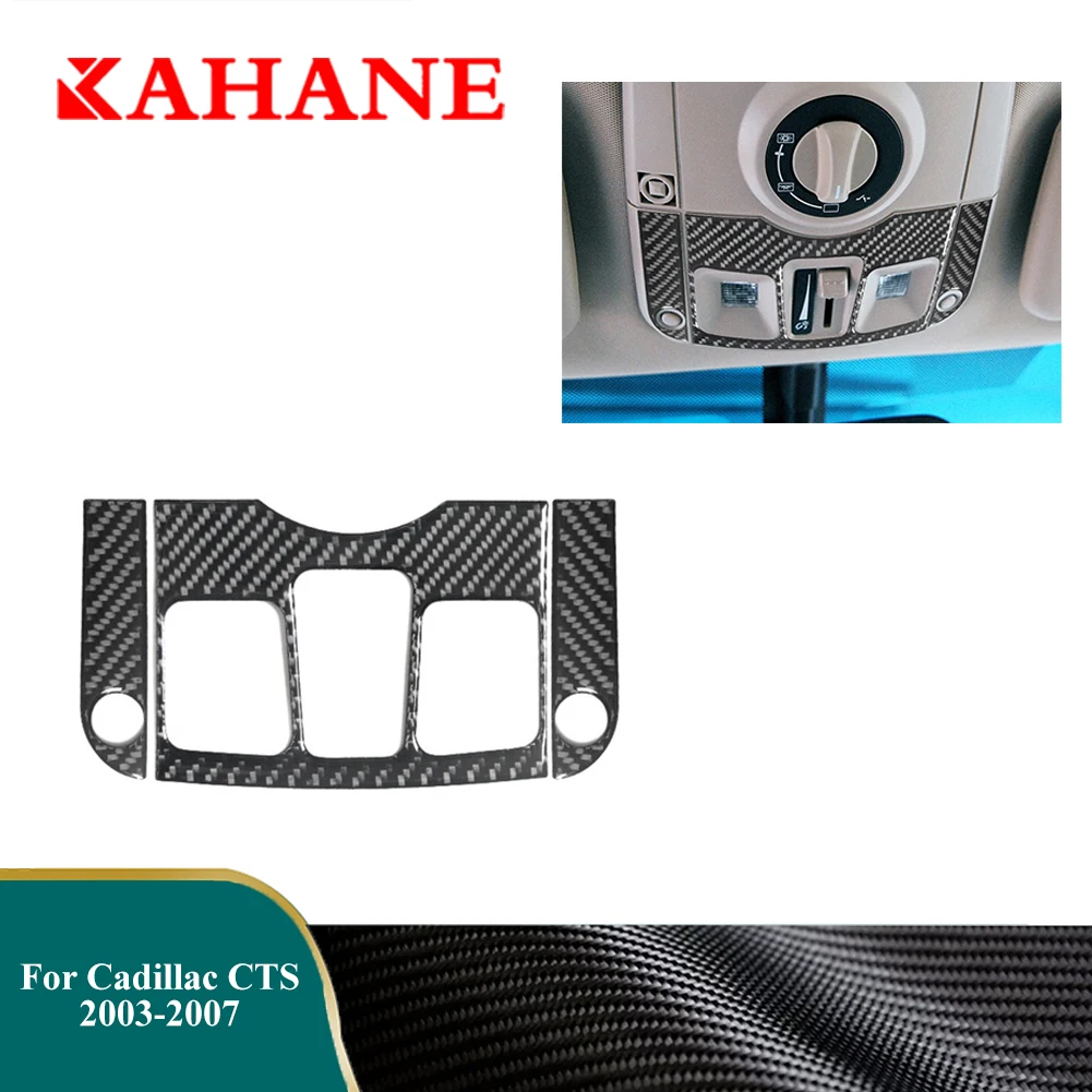 

Car Carbon Fiber Stickers Overhead Control Panel Decoration Trim For Cadillac CTS 2003 2004 2005 2006 2007 Interior Accessories