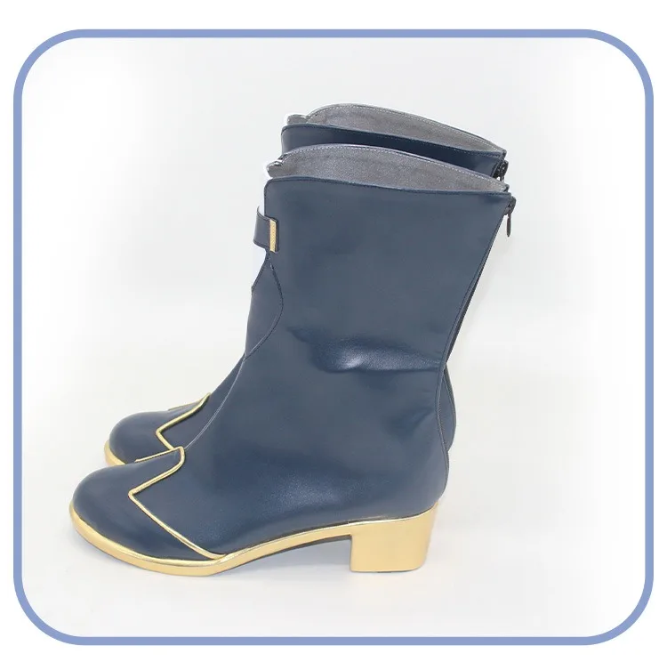 VOLTAZIONE Fura Kanato Scarpe Cosplay Scarpe in pelle PU Stivali da festa di Halloween Vtuber Puntelli Cosplay realizzati su misura