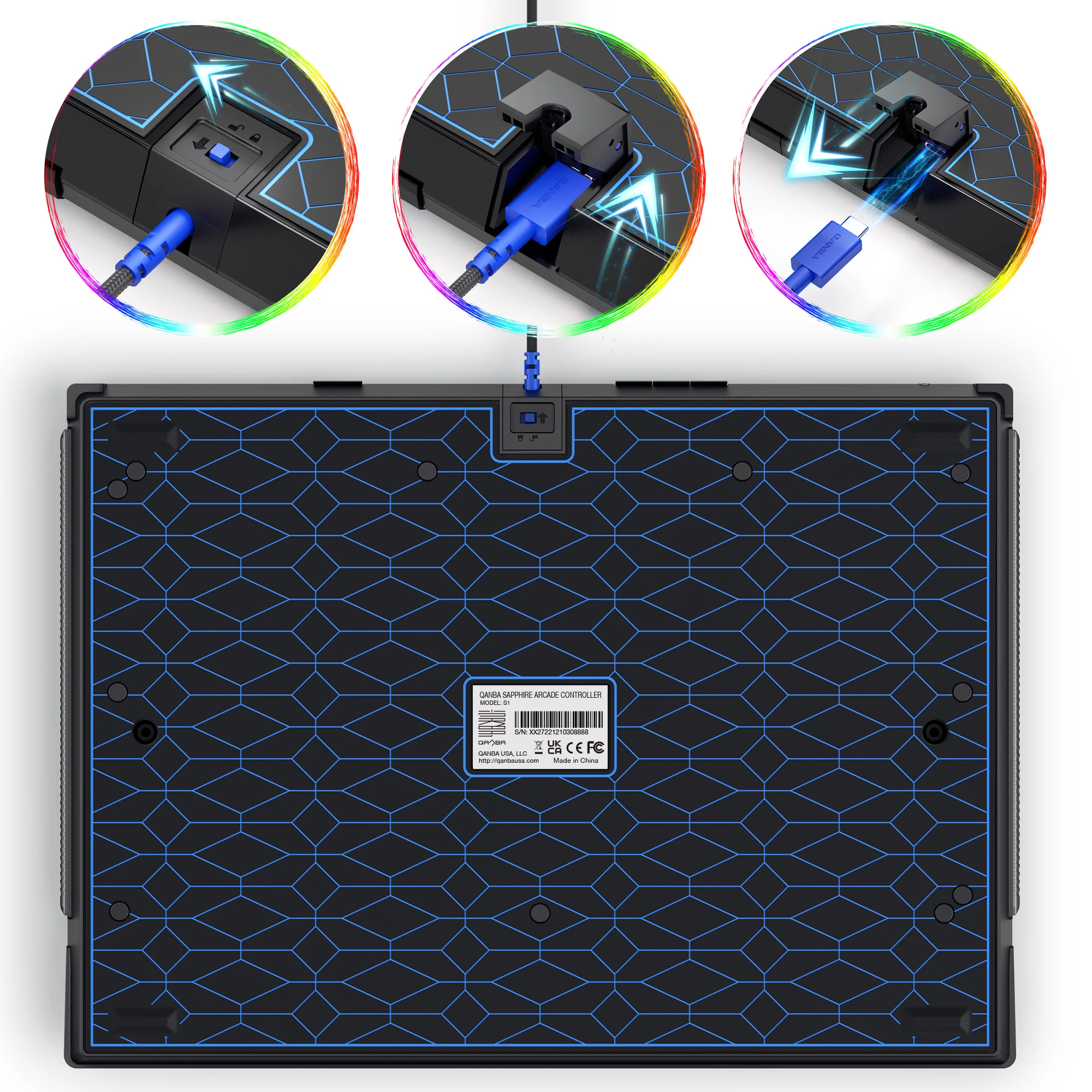 QANBA Sapphire S1 full-key arcade joystick Cherry switch