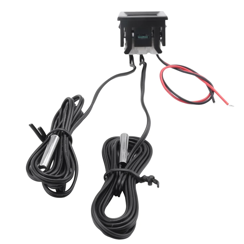 (Guaranteed) Dual Red LED Digital Display Thermometer Waterproof Temperature Sensor 0.56 Inch