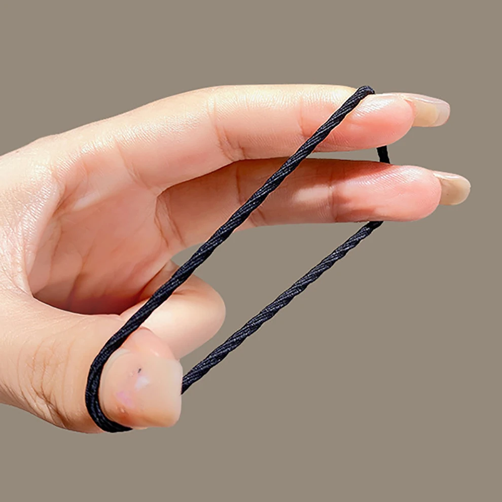 100 Buah/Lot Ikat Rambut Warna Solid Elastis Pita Karet Ikat Rambut Ikat Kepala Ikat Rambut Aksesoris Rambut untuk Rambut