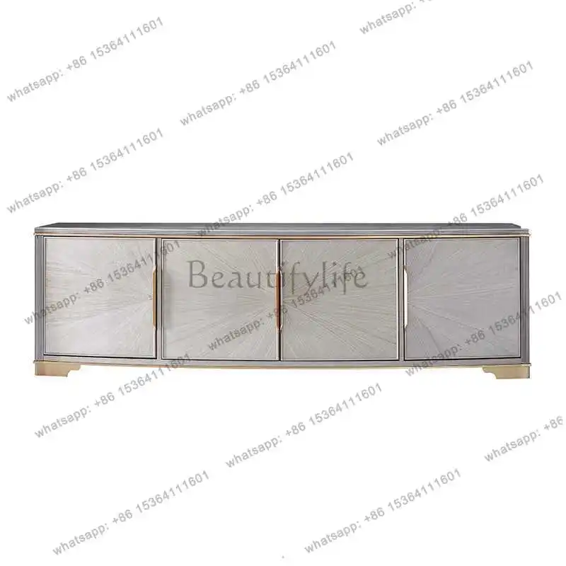 American light luxury solid wood TV cabinet bedroom high video cabinet modern simplicity