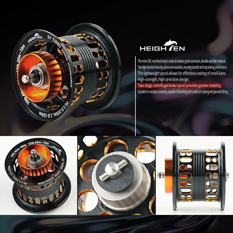 HEIGHTEN Shallow Spool For Daiwa Zillion Steez Ryoga Morethan Baitcasting Reel Lure fishing