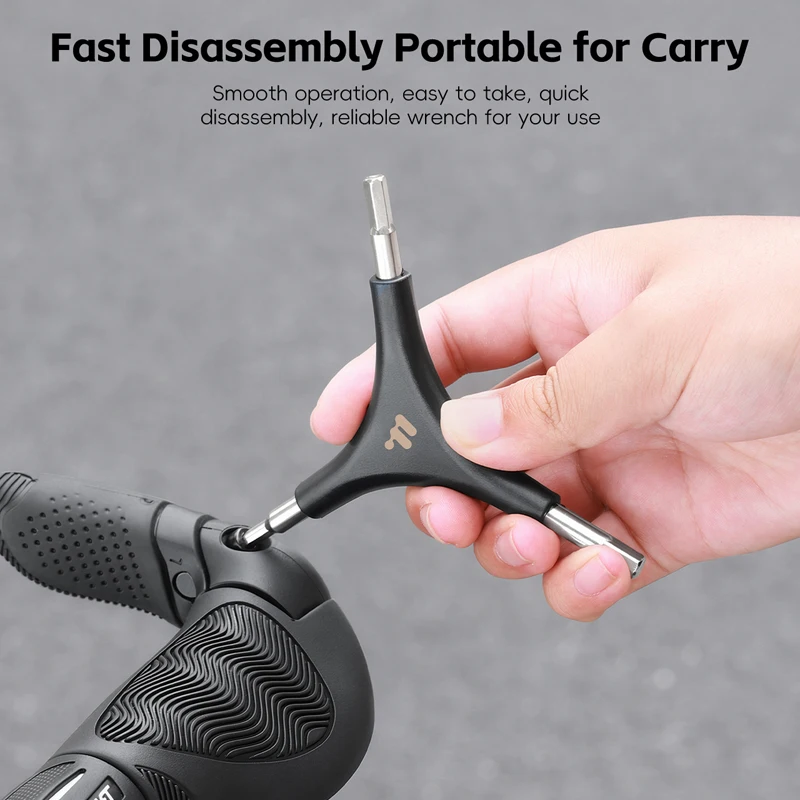 WEST BIKING Y Shape Three Way Hex Wrench 4/5/6mm MultiFunctional Bike Repair Tool Chrome Plated Steel Portable Bicycle Allen Key
