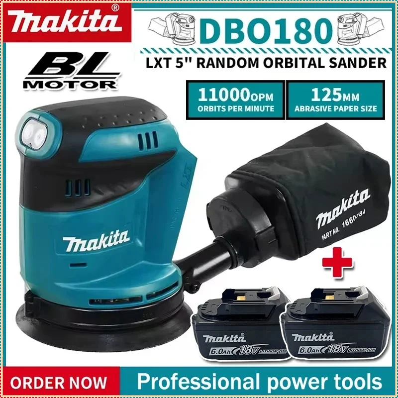 

Makita DBO180Z 18V Brushless Cordless Rechargeable Disc Random Orbital Sander Woodworking Sanding Putty Polishing Bare Tool