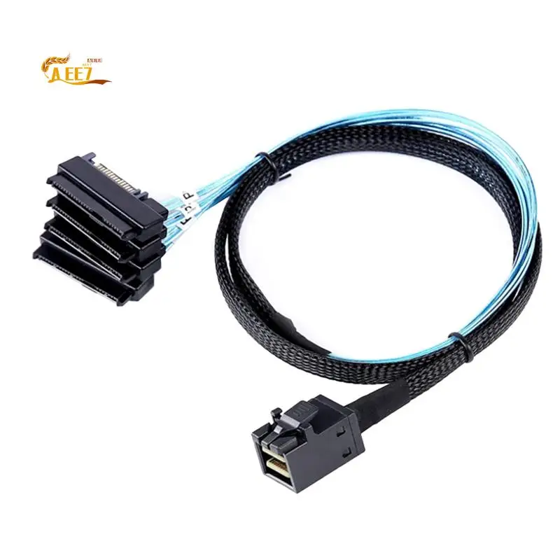 

AEE7-Mini SAS HD 12G SFF8643 To 4 SAS 29 Pin SFF8482 2-In-1 Server Cable Connectors With 15 Pin SATA Power Connector Controller