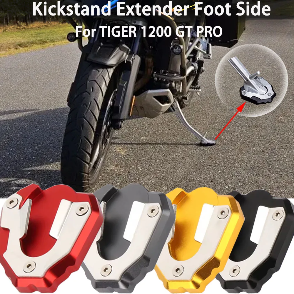 New Motorcycle Accessories CNC Side Stand Enlarge Extension Kickstand For Tiger 1200 GT Pro TIGER 1200 GT PRO 2023