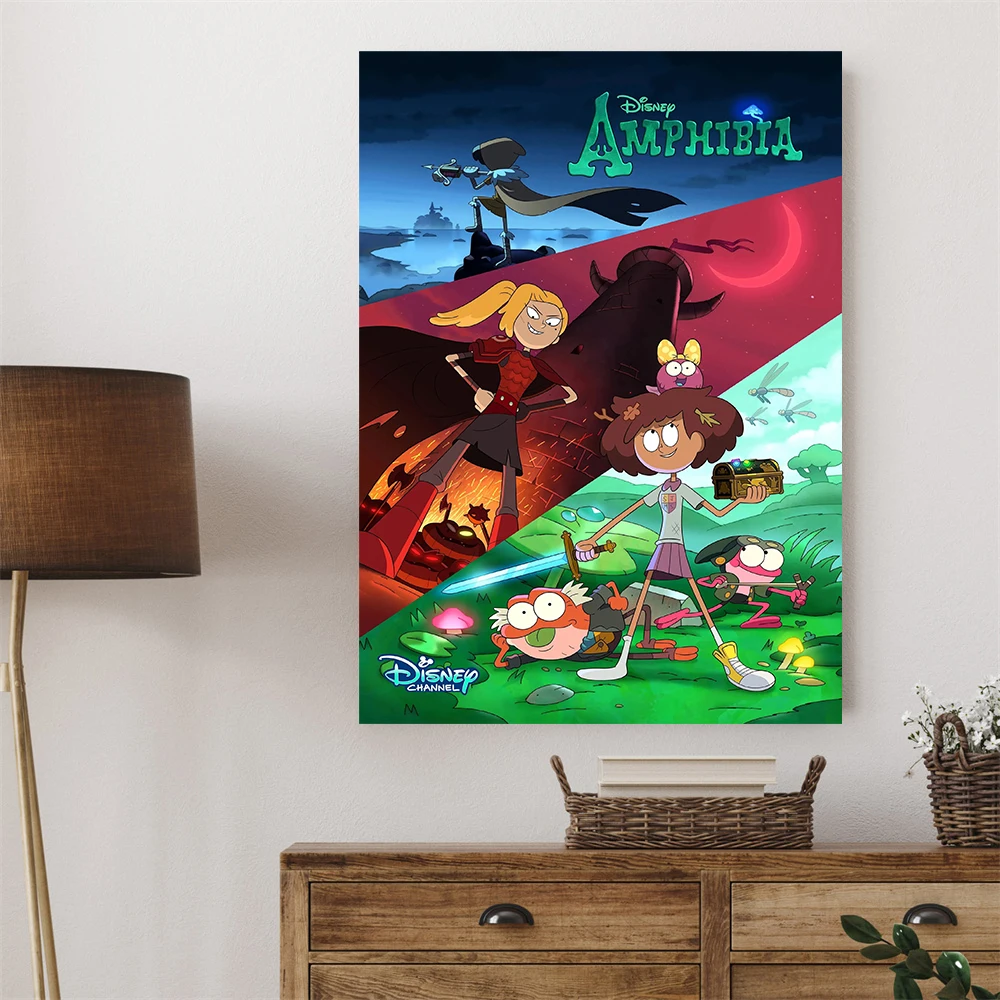 مضحك الكرتون فيلم البرمائيات ملصق جدار الفن يطبع مضحك فيلم البرمائيات طباعة قماش اللوحة الفيلم الكلاسيكي ديكور فني للمنزل