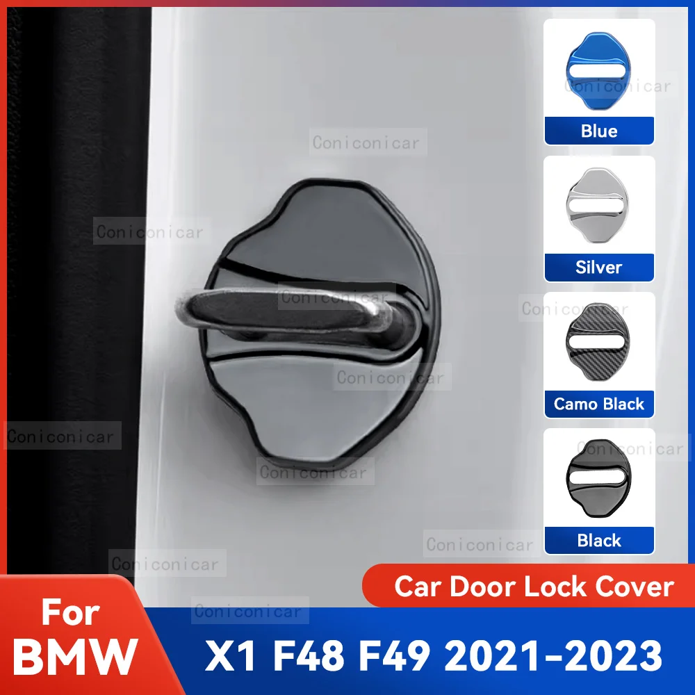 

Auto Car Door Lock Protect Cover Emblems Case Stainless Steel Decoration For BMW X1 F48 F49 2021-2023 Protection Accessories