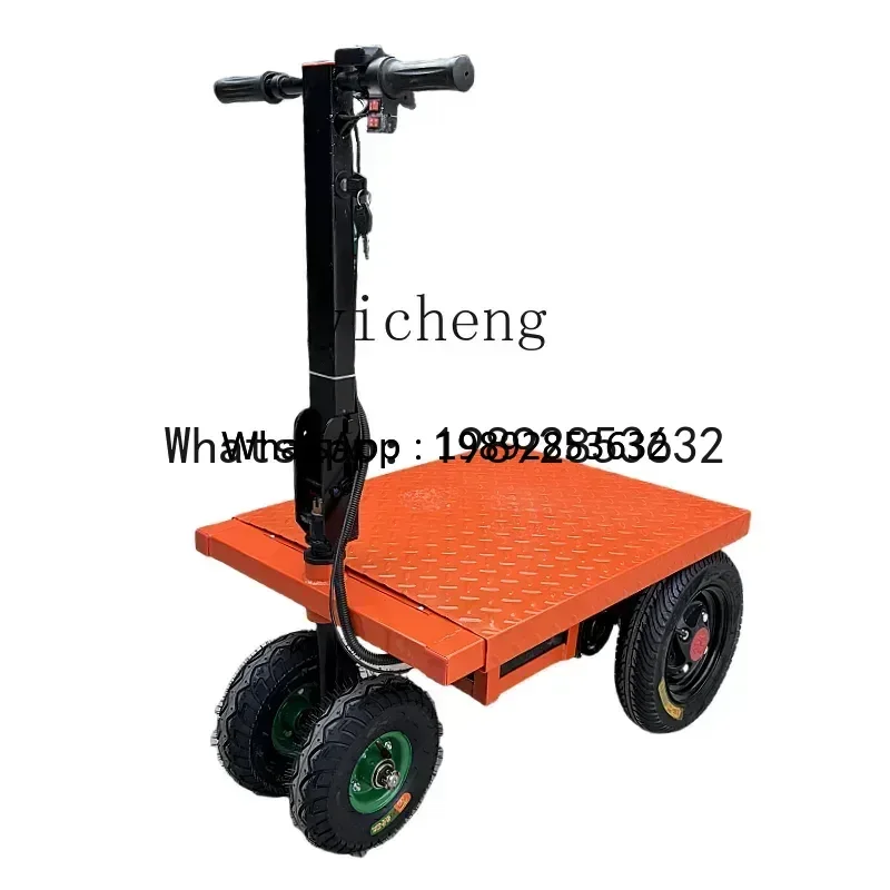 A3 electric flat truck truck pulling sand cement decoration feeding folding trolley