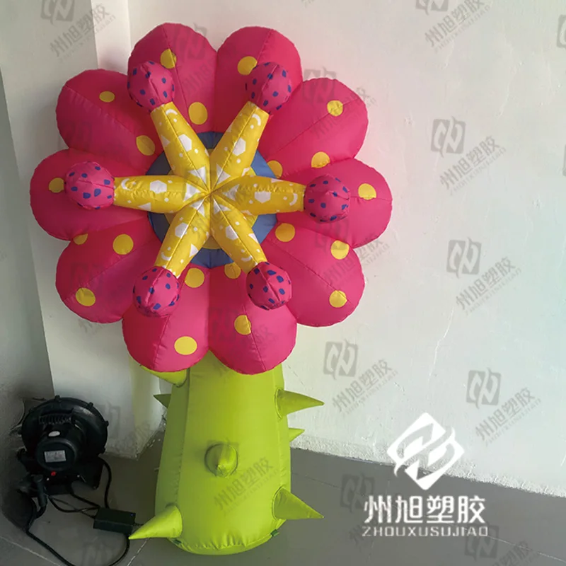 Inflatable flower air model custom simulation plant spiny flower made in China shopping mall hanging outdoor scenic decorative p