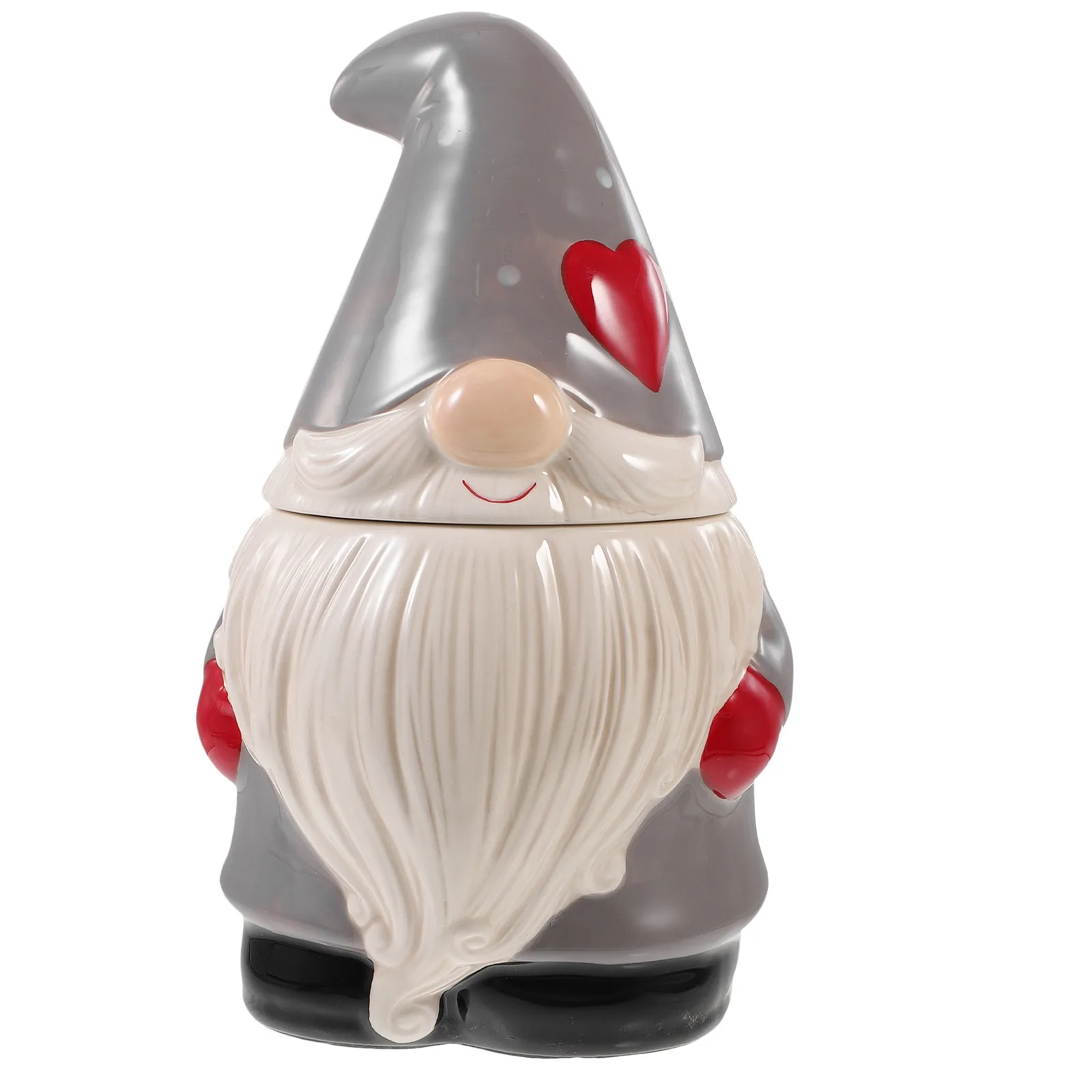 Tarro de Cerámica con Forma de Papá Noel para Guardar Dulces Navideños, Contenedor para Galletas, Chocolates, Especias, Decoración Festiva de Navidad