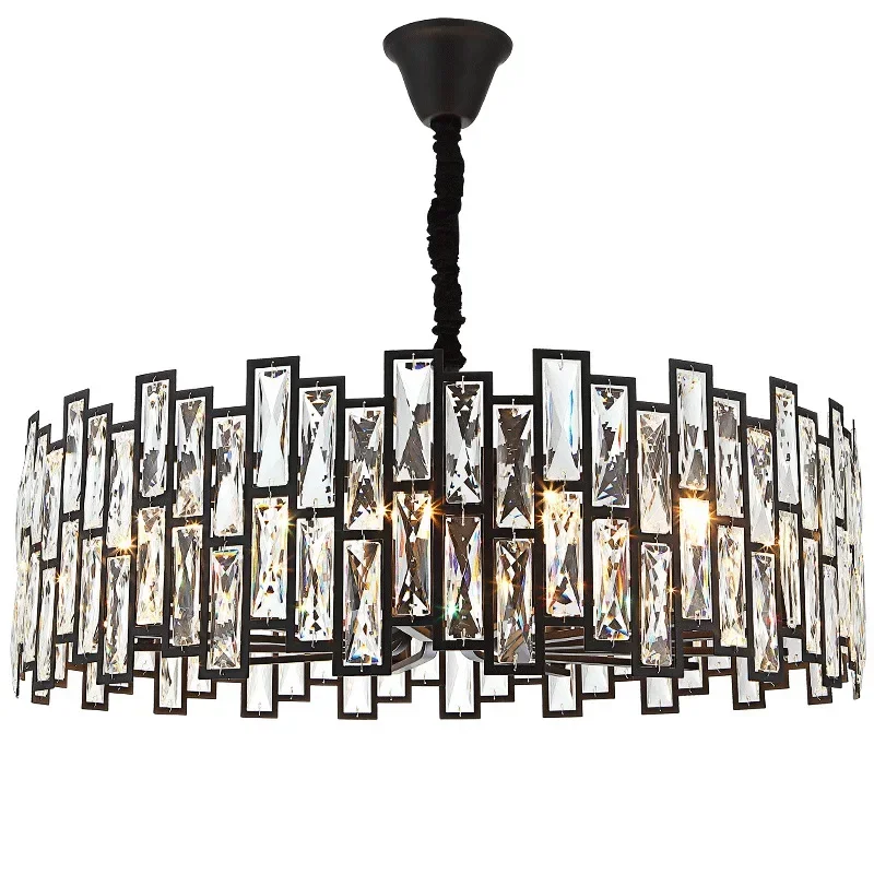 

Living room lamp post-modern light luxury crystal chandelier dining room study lamp wrought iron crystal lamp new