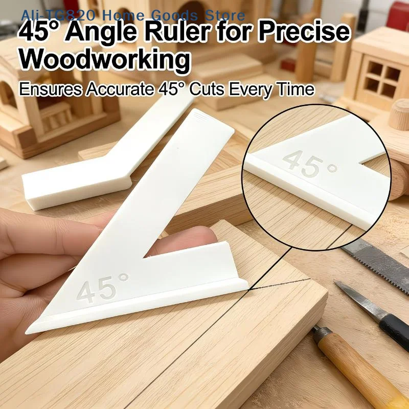 [W] 1Pc 45° Angle Positioning Rulers Woodworking Marking & Locating Tools Designed For Accurate 45-Degree Cutting And Alignment