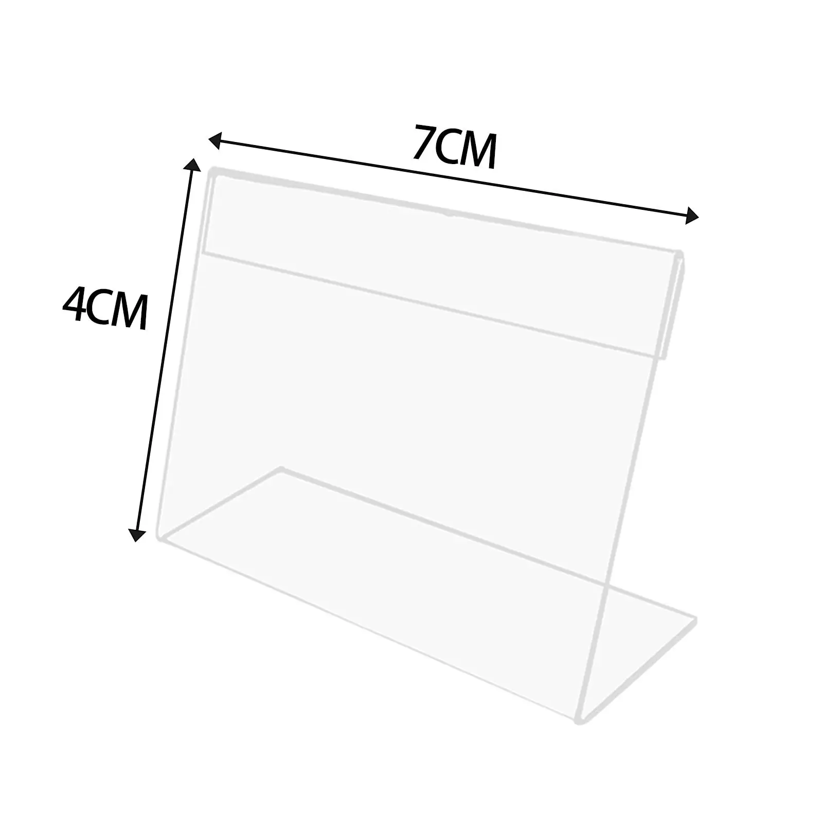 2xMini Sign Display Holder Clear Desktop for Reception Office Party Decoration