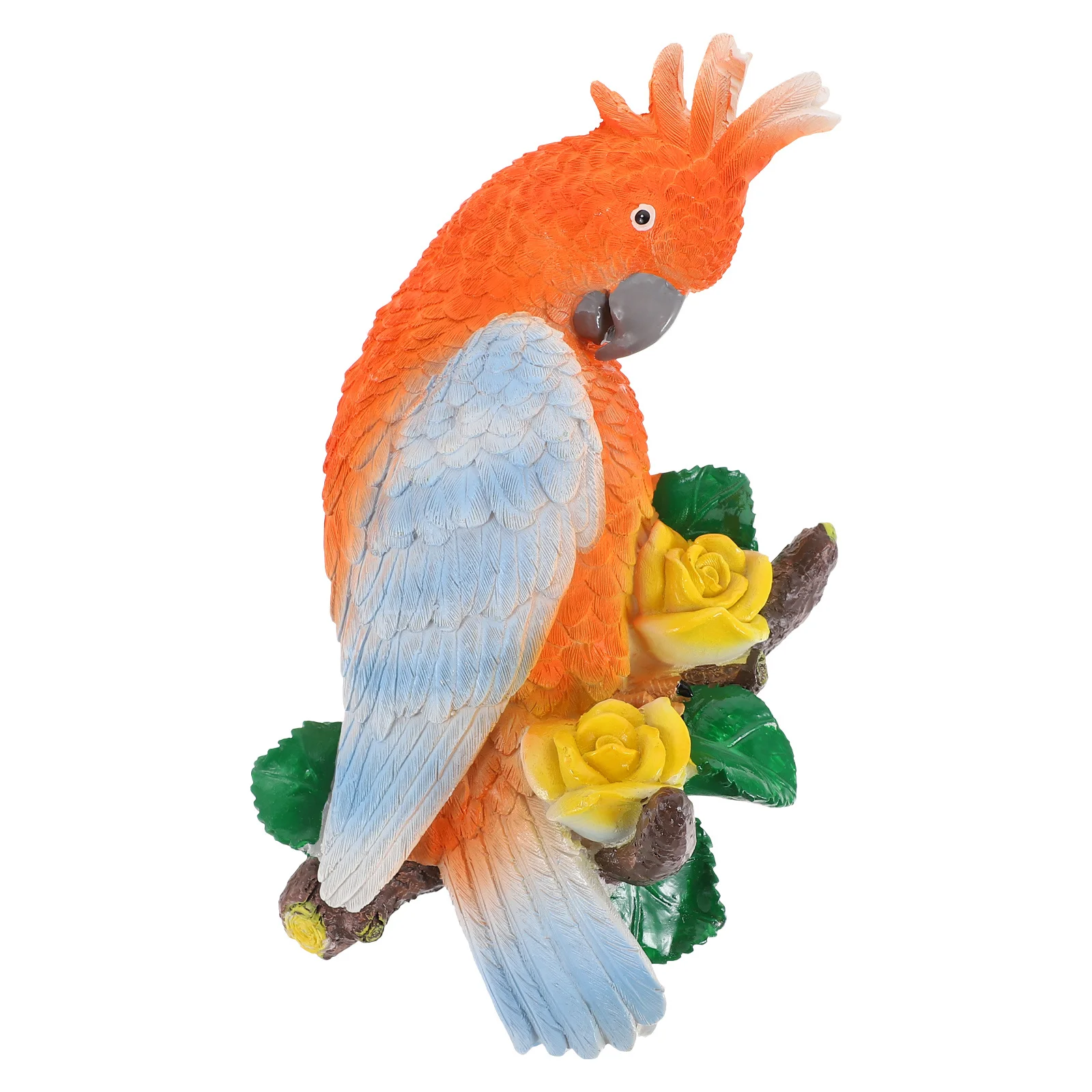 

1Pcs Simulation Bird Ornament Resin Colorful Parrot Decor for Garden Home Decoration Balcony Outdoor Scene Bird Craft Living