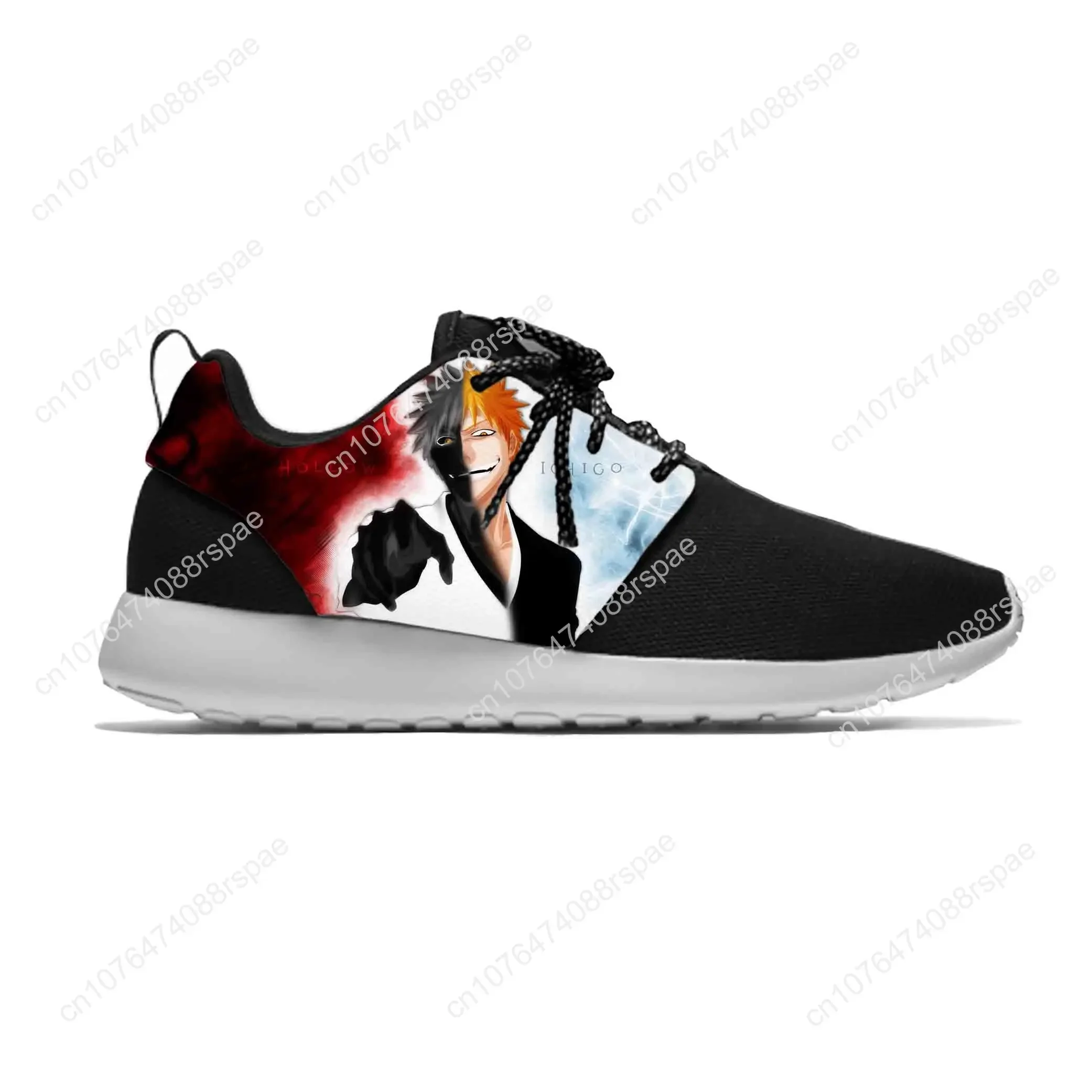 Anime Manga Cartoon Bleach Kurosaki Ichigo Running Shoes Casual Breathable Mesh Sports Shoes Lightweight Men Women Hot Sneakers