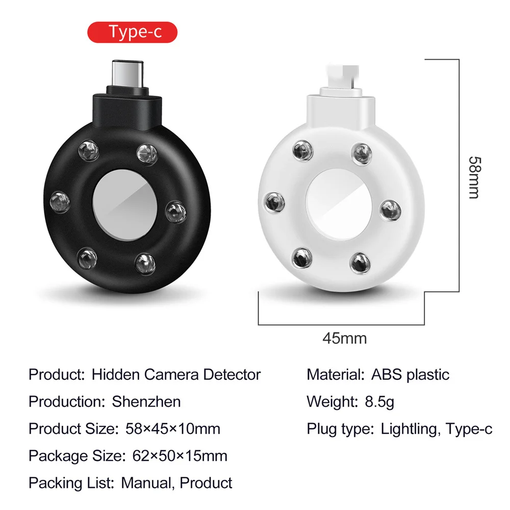 Detector anti-espionagem portátil mini telefone móvel alarme usb hotel infravermelho anti-vigilância anti-espontâneo tiro pinhole câmera