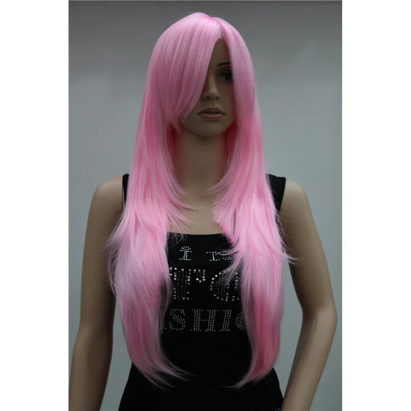 Новый женский парик, длинный белый синтетический парик, женские прямые парики + шапочка для парика