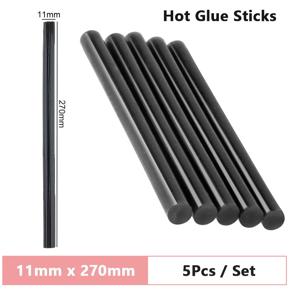 5 stücke 7mm x 270mm/11mm x mm schwarze Schmelz pistole Klebe stifte Pistole selbst klebende DIY-Werkzeuge für Heiß schmelz klebe pistole Reparatur