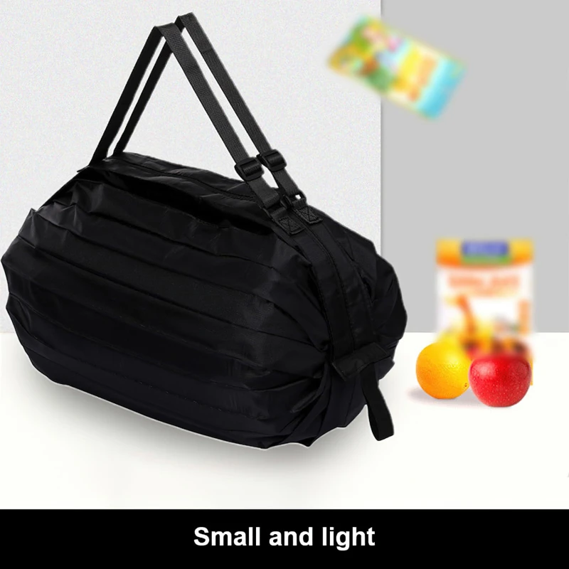 Big Eco-Friendly Folding Shopping Bag Reusable Portable Shoulder Handbag For Travel Grocery Fashion Pocket Tote