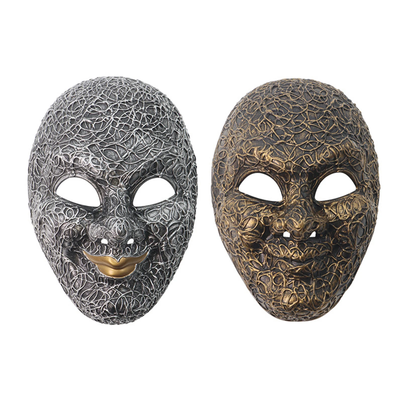 Maschera per travestimento spaventoso per bambini adulti, in plastica unisex, visibile, integrale, per costume di Halloween, festa, cosplay, performance