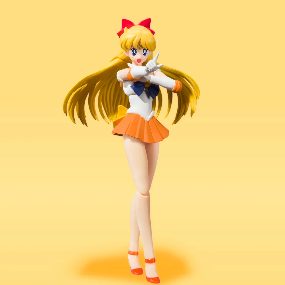 In Stock Original Bandai SHFiguarts Sailor Moon Sailor Venus Aino Minako Michiru Figure Anime Genuine Action Model Toy