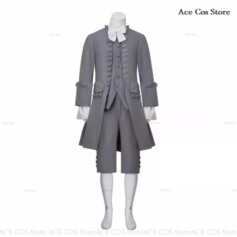 

Men's 18th Gentlemen Colonial Uniform Outfits Medieval Regency Downtown Housekeeper Victorian Costume Halloween Vintage Suit