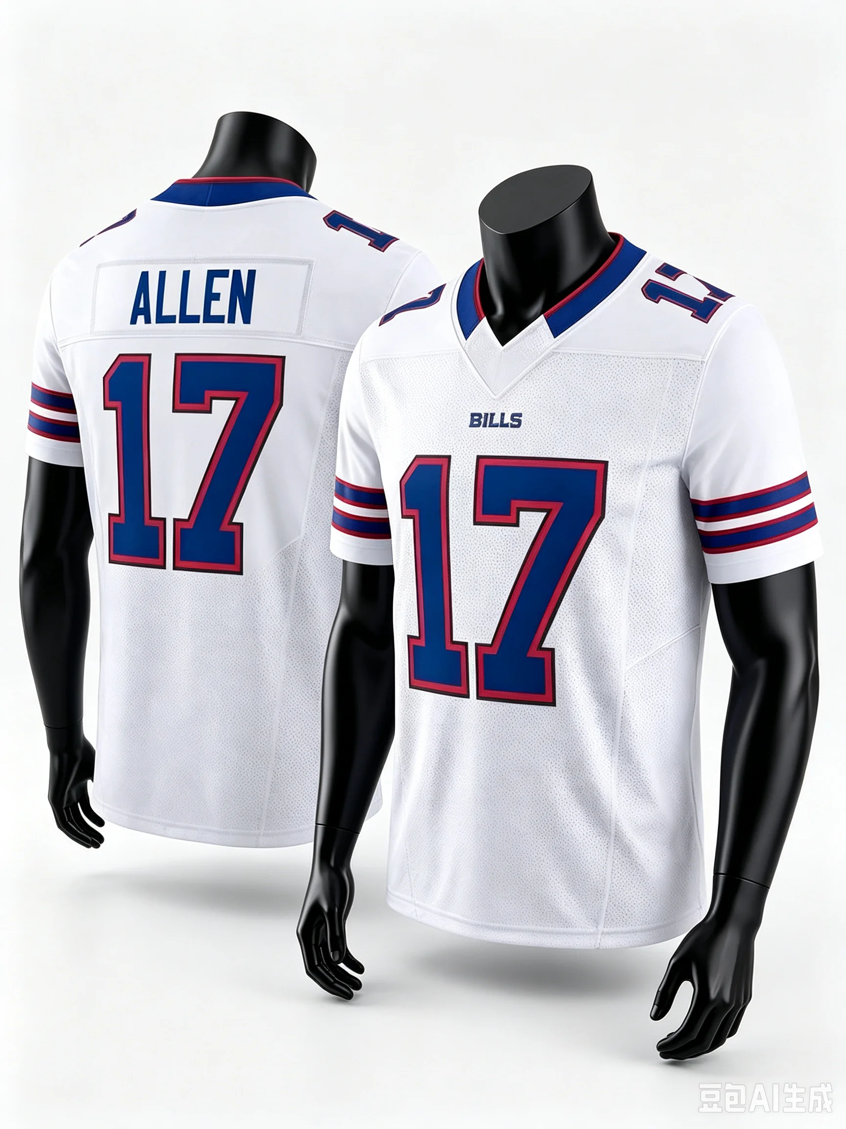 Buffalo American Football Jersey Sportswear Training Team Jerseys Bill Allen No.17 3D Print Best-Selling Jerseys Family Matching
