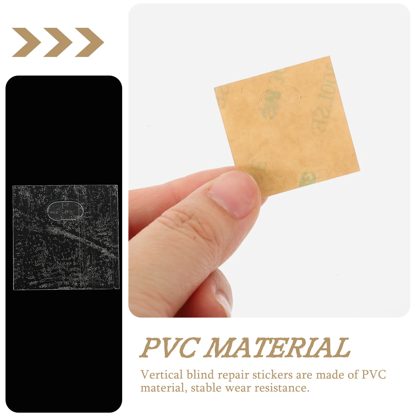 

40pcs Vertical Blinds Repair Stickers Clear Adhesive Tabs PVC Material Blind Replacement Slats Reinforcement Fixer