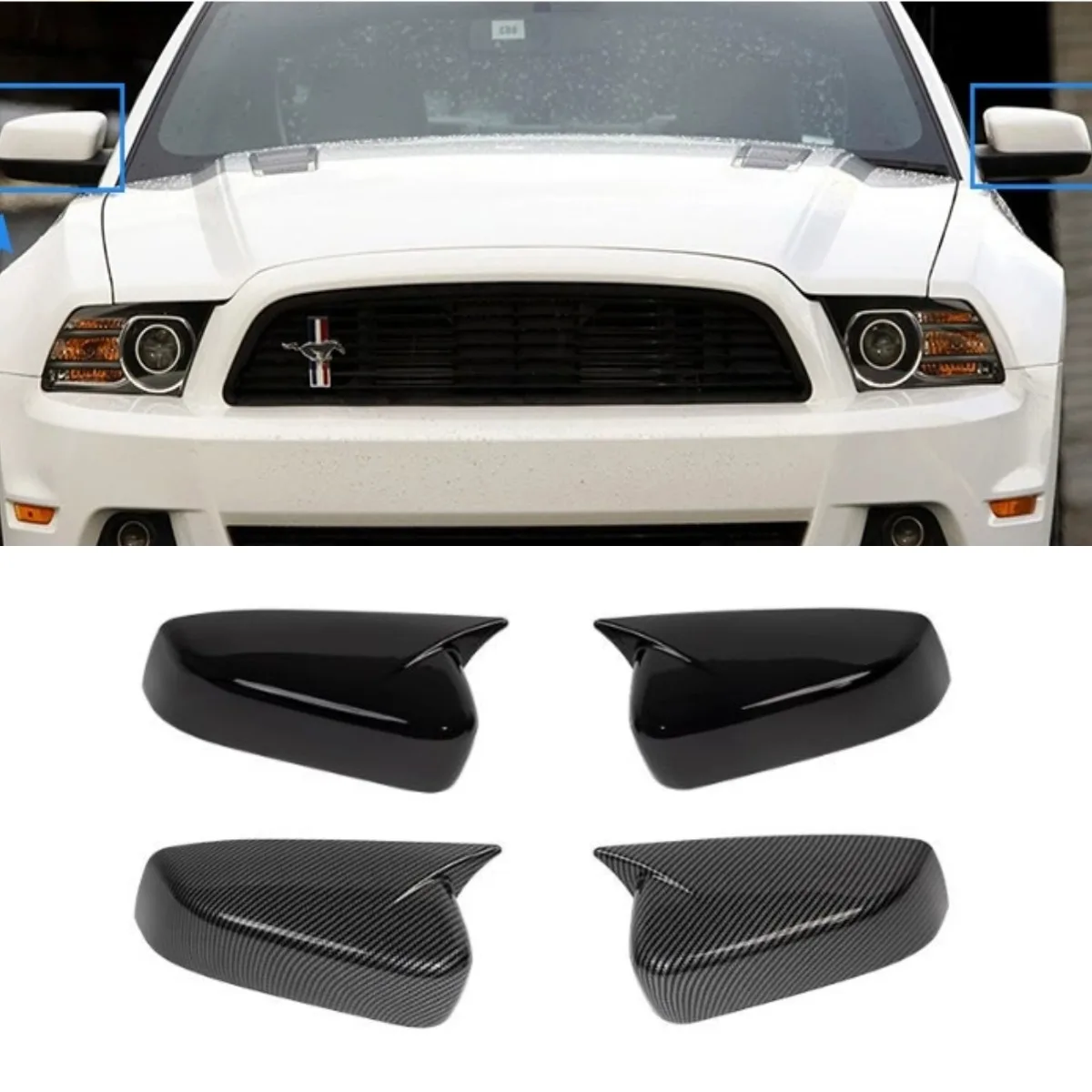 

Car Rearview Cover Protect Side Mirror Cover Rearview Side Mirror Cover For Ford Mustang 2009-2014 Body Kit Car Accessories