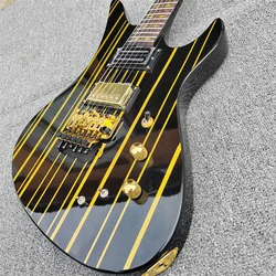 Custom Made 6-String Electric Guitar, Gold Strip Matador Other Colors Can Be Customized Stock Available, Free Shipping