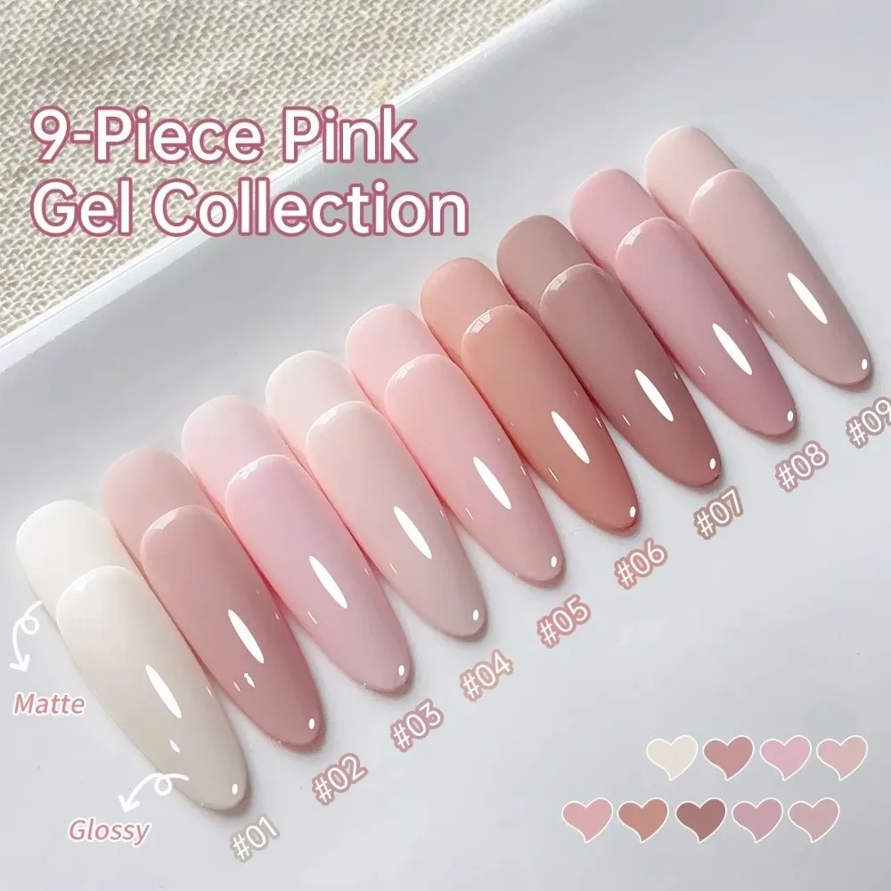 

Popular High Saturation Nail Polish Glue 9 Colors Nine-Square Grid Patting Glue Pink Long-Lasting Gel Polish DIY Home