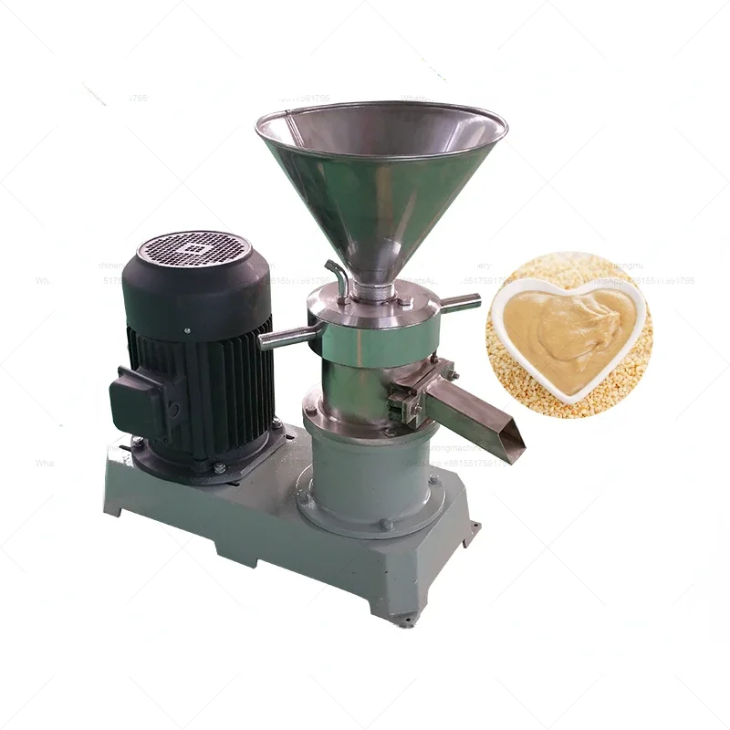 Electric Edible Cacao Beans Making Colloid Equipment Peanut Butter Mill Grinder Processing Liquid Cocoa Bean Grinding Machine